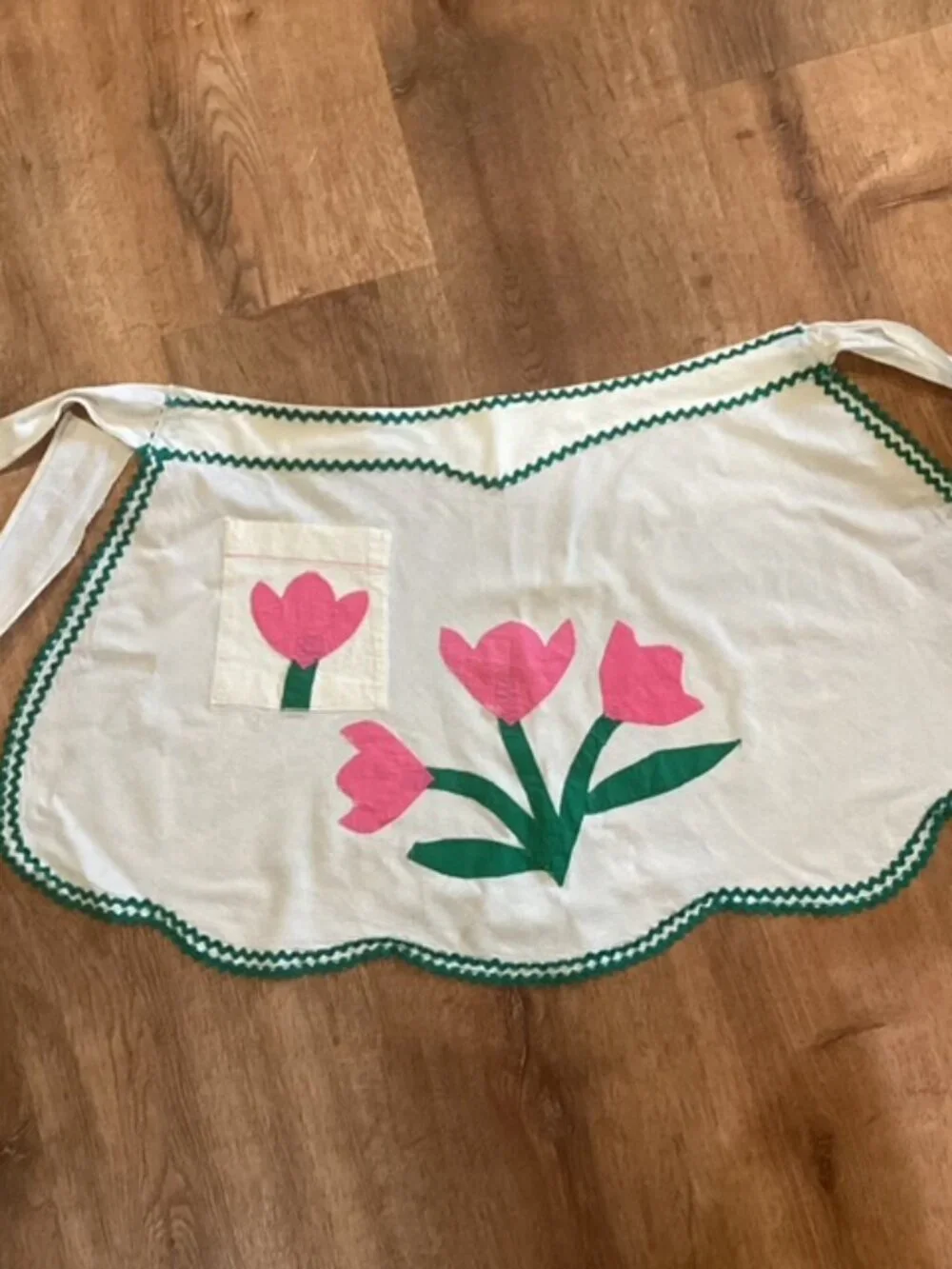 Three Aprons Handmade Vintage Cotton Blend Very Good Condition